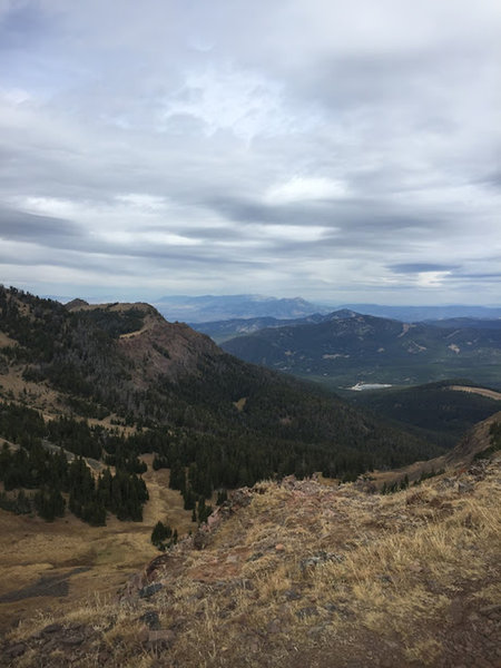 Looking back down on Hyalite resevoir.