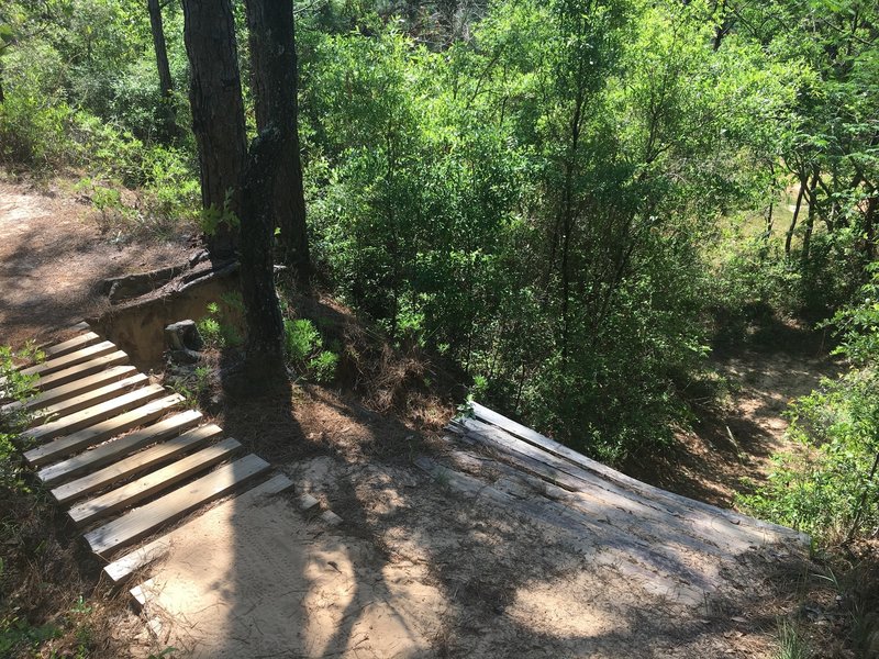 Bridge and then steep drop in