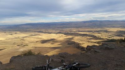 The view down into the valley from the Cedar Mountain trail.