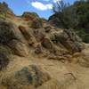 The technical rock formation midway through the trail.