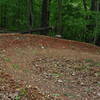 sculpted clay berm on the top section of Flo Ride.