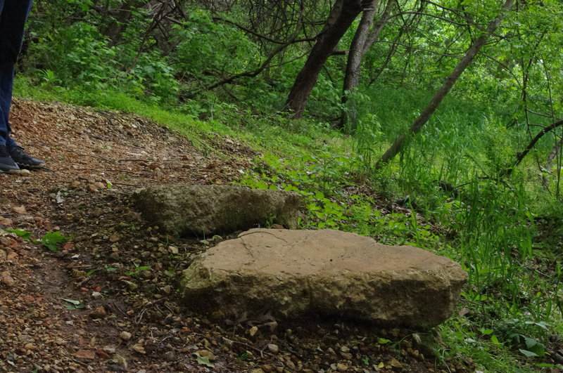 This concrete slab has been recycled into an optional jump out of a turn on Flo Ride.