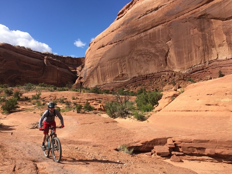 Slickrock riding next to Big Mesa.