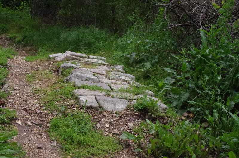 This well built rock stack provides some fun optional lines.