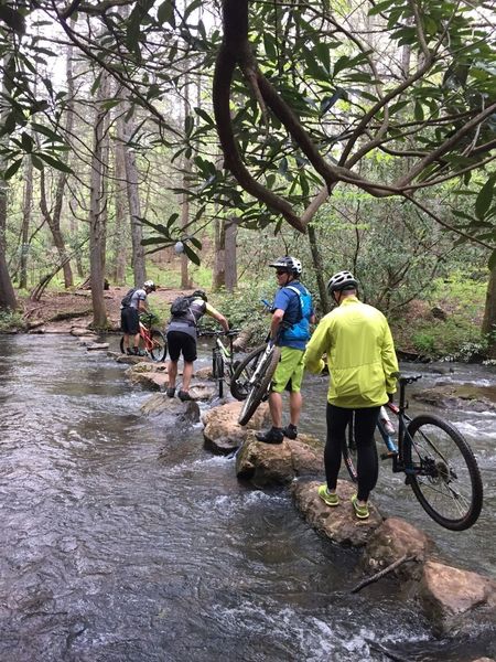 Creek crossing on Best of DuPont Ride.