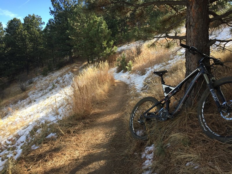 A winter ride along the Pick N' Sledge trail.