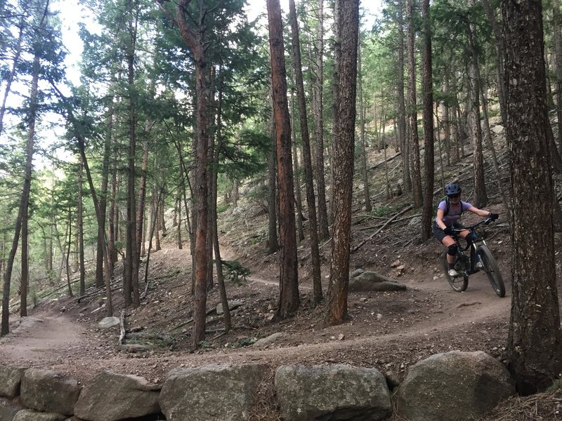 Grippin' and rippin' around a tight Betasso berm.