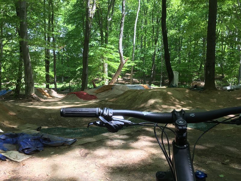 Looking out over the Pump Track.