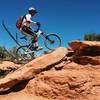 Kyle charges up an optional rock ramp near the end of Bull Run.