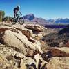 Ledges are plentiful on the Wire Mesa Loop.