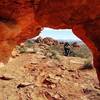 A little rock arch serves as a natural frame for your awesome MTB photos!