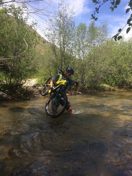 This is one of the easier stream crossings. Granted, it was a wet winter.