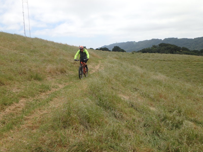 On the North Ridge Bypass,  a multi-use singletrack trail that bypasses a hill.