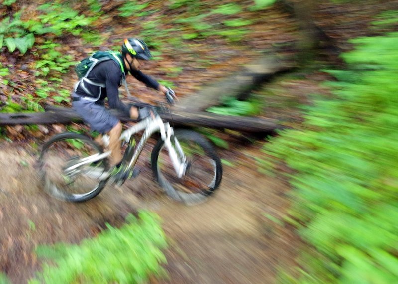 Josh Lowry blows a creek-crossing turn on Buckskin Trail. This is what makes Buckskin, Buckskin.