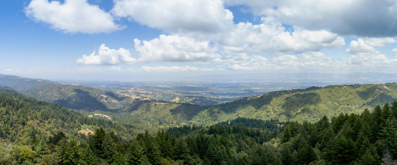 Enjoy great views from by the bench under the big rock on John Nicholas Trail.