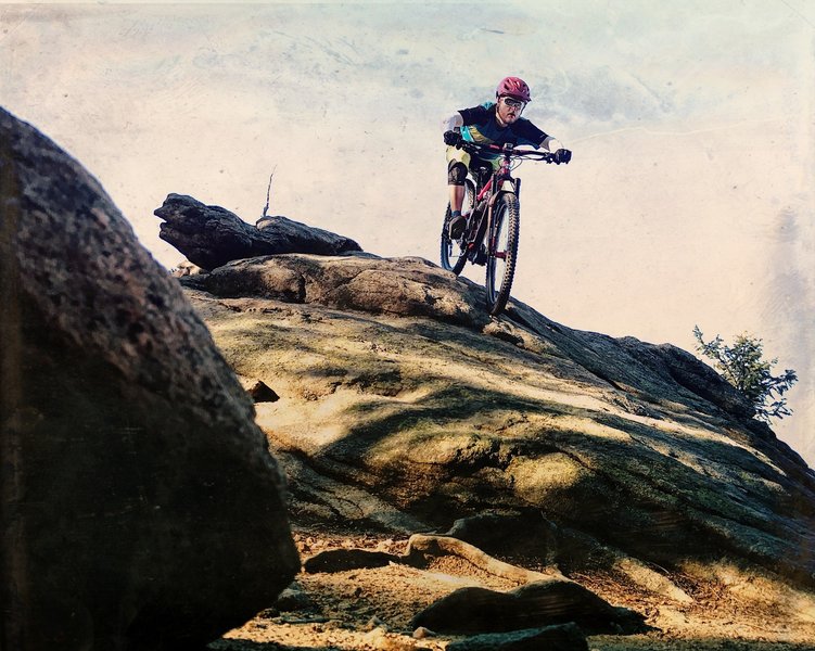 If you ride the Summit Loop clockwise, you can ride this nice feature near the overlook.