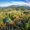 Riding among the blooming wild flowers on the Northwest Timber Trail.