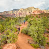 Descending from the high point on Grand Central Trail