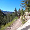 Descending towards the road on the Galloping Goose - Illium Segment.