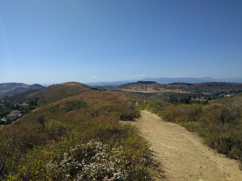 Wide open views near the start of the trail make a great start to a ride on the Lynnmere Trail West.