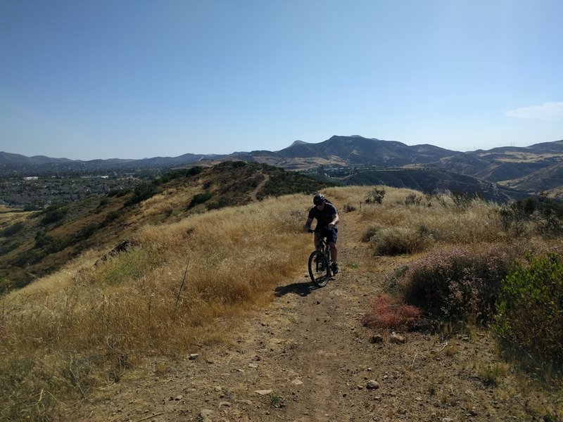 At the top of the climb on the Lynnmere Trail West, nice views and a really fun flowly singletrack section.