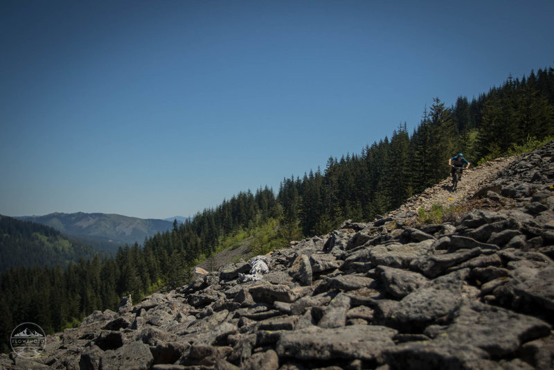 Skree field high up on the Cold Creek Trail.