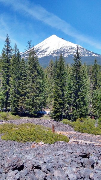Mt. McLoughlin from the High Lakes Trail in spring of 2017.