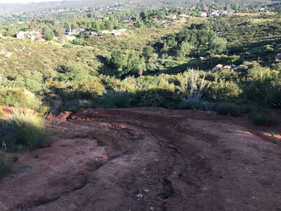 The start of the switchbacks descending into Swartz Canyon.