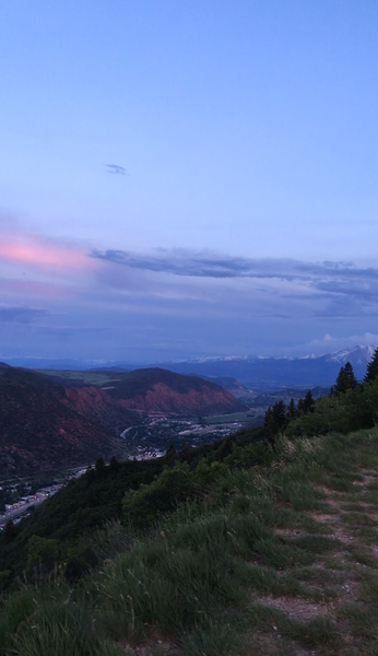 View of the Roaring Fork Valley from Red Mountain Jeanne Golay Trail.