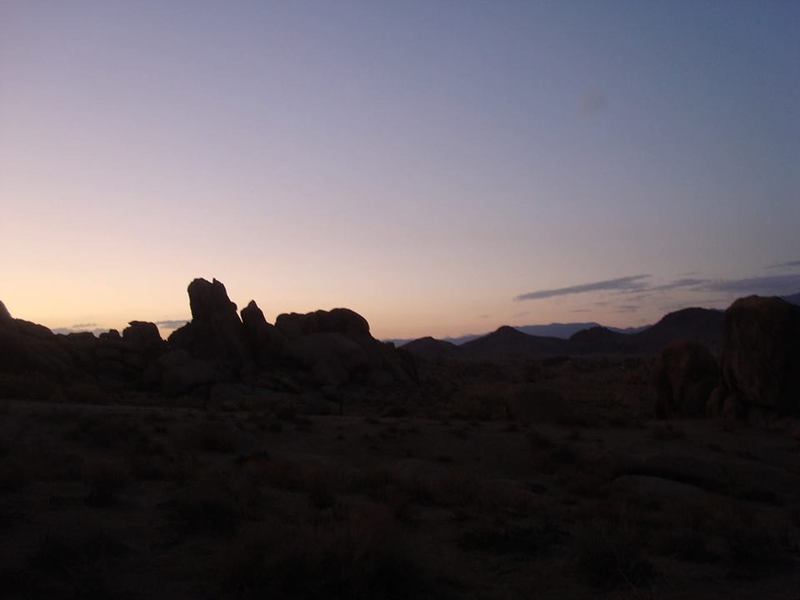 Alabama Hills at sunset.