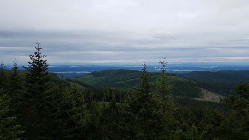 View from the top. It was too cloudy to see Mt. Rainer.