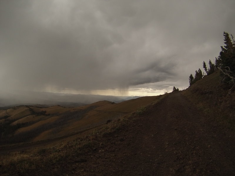 A light morning shower on the way up.