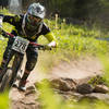 Ethan Lieb rounds the corner through the first half of the rock garden on the Fire Hydrant trail.