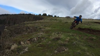Catching some flow atop Coyote Wall.