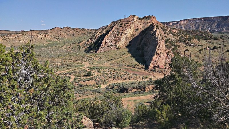 Looking north up the hogback.