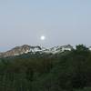 An early morning June moon over Snowbasin.