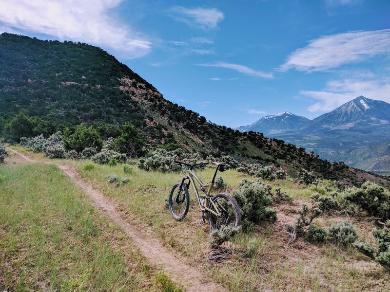 Top of the climb, the views from Slant 'n' Dicular are fantastic.