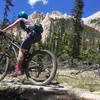 One of the most beautiful portions of Browns Creek Trail is punctuated by towering granite slabs and spires. Did you bring your alpine trad rack?