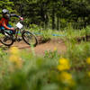 Smooth berms and fast singletrack carries riders to the base on Show-Low.