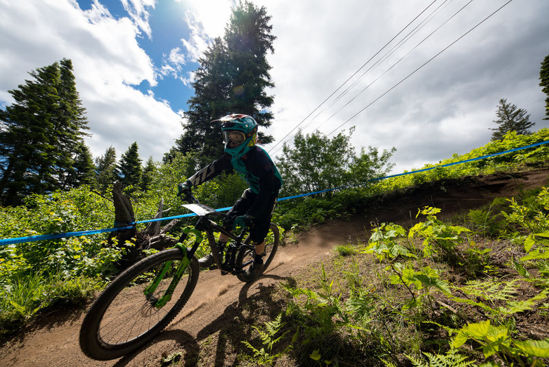 There are a few tight berms on Show-Low, but you can usually find a good line through them.