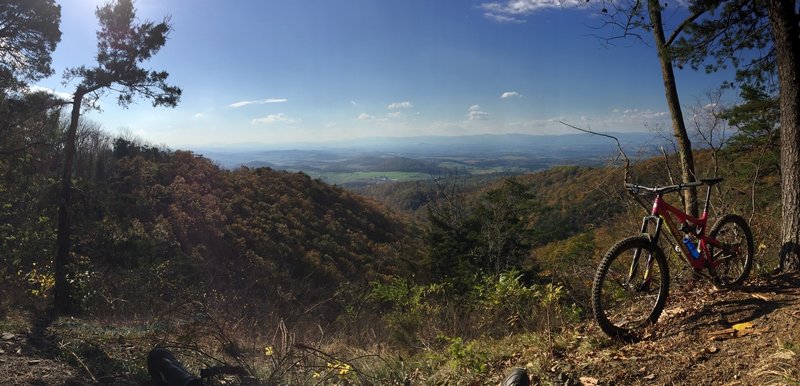 Leighton's Overlook - Western Slope of Massanutten. In this photo you are looking west towards Harrisonburg, VA. Late Fall 2016