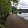 The dam at Øvredammen lake.