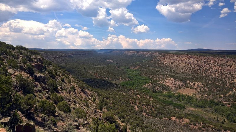 Dakota Rim Overlook has some great views up the canyon. There's miles of riding in there!