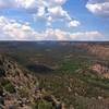 Dakota Rim Overlook has some great views up the canyon. There's miles of riding in there!