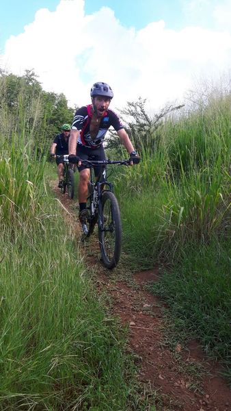 The trail can be wet and green, but is usually dry.