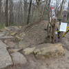 Entrance to the a nice descending rock garden!