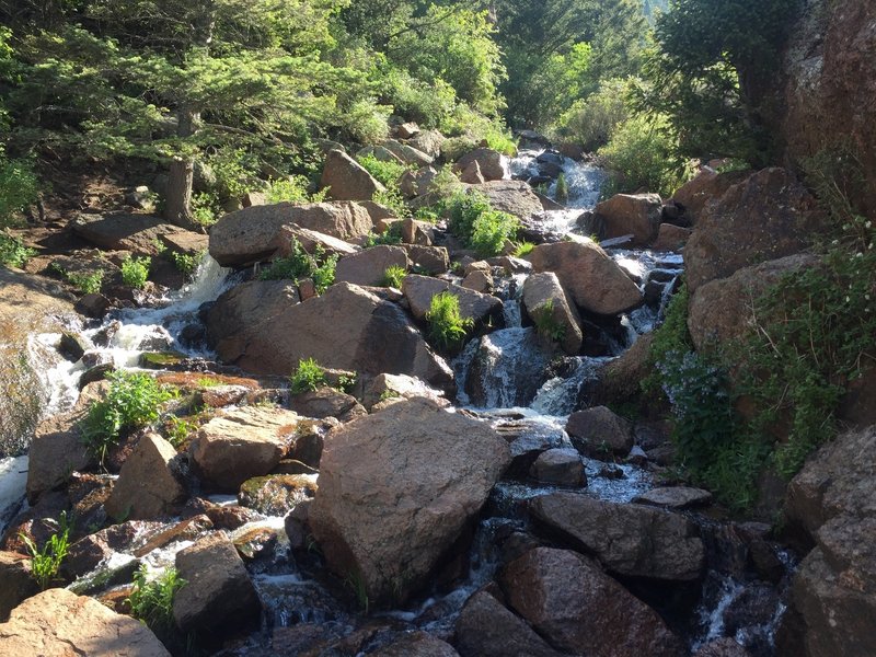 The rough hike-a-bike section on the east side of the Stanley Canyon Trail.