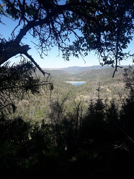 Grindstone lake, 1.5 hours from the starting point.