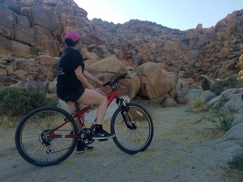 Scenic rocks and views making for a great ride.