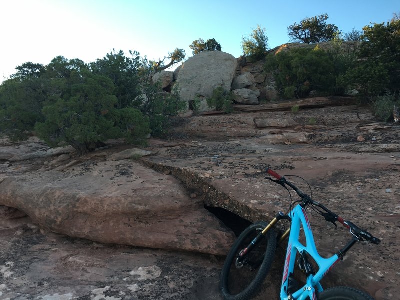 The Mag 7 ride is scattered with Fun rock ledges.
